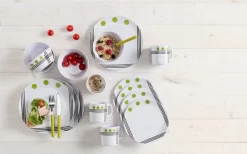 Berger Dots Melamin Geschirr-Set 16-tlg. Grün