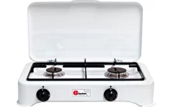 CF Parker 2-flammiger Gaskocher Mit Zündsicherung Weiß