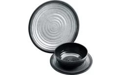 Flamefield Granite Melamin Geschirr-Set 12-tlg. Grey