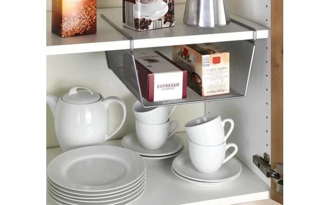 Wenko Regaleinhängekorb 28 X 15 X 27,5 Cm Silber 2 Wenko Regaleinhängekorb 28 X 15 X 27,5 Cm Silber – Bild 2