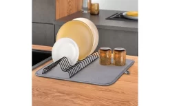 Metaltex Dry-Tex 2-in-1 Abtropfgestell Mit Microfasermatte Silber -Outdoor Leben Verkauf 497090 3367256