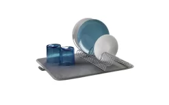 Metaltex Dry-Tex 2-in-1 Abtropfgestell Mit Microfasermatte Silber