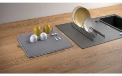 Metaltex Dry-Tex 2-in-1 Abtropfgestell Mit Microfasermatte Silber -Outdoor Leben Verkauf 497414 3367262