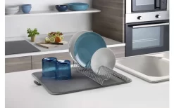 Metaltex Dry-Tex 2-in-1 Abtropfgestell Mit Microfasermatte Silber -Outdoor Leben Verkauf 497453 3367490