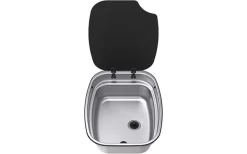 Thetford Argent Bowl Spülbecken Schwarzes Emaille 9,5 Liter