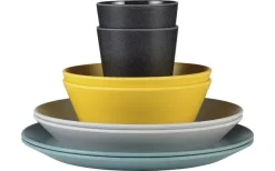 Mepal Bloom Melamin Geschirr-Set 8-teilig Pebble Yellow -Outdoor Leben Verkauf 510842 3435920