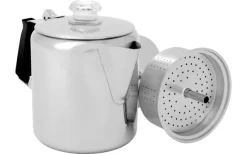 GSI Edelstahl Kaffeekocher Für 6 Tassen Mit Silikon Handgriff 0,9 Liter