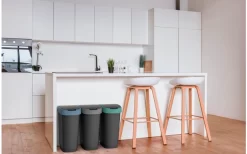 Rotho Twist Abfalleimer Mit Schwing- Und Klappdeckel 10 Liter Horizon Blau -Outdoor Leben Verkauf 688593 4830146