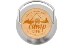 Camplife Edelstahlflasche Mit Bambusdeckel 350 Ml